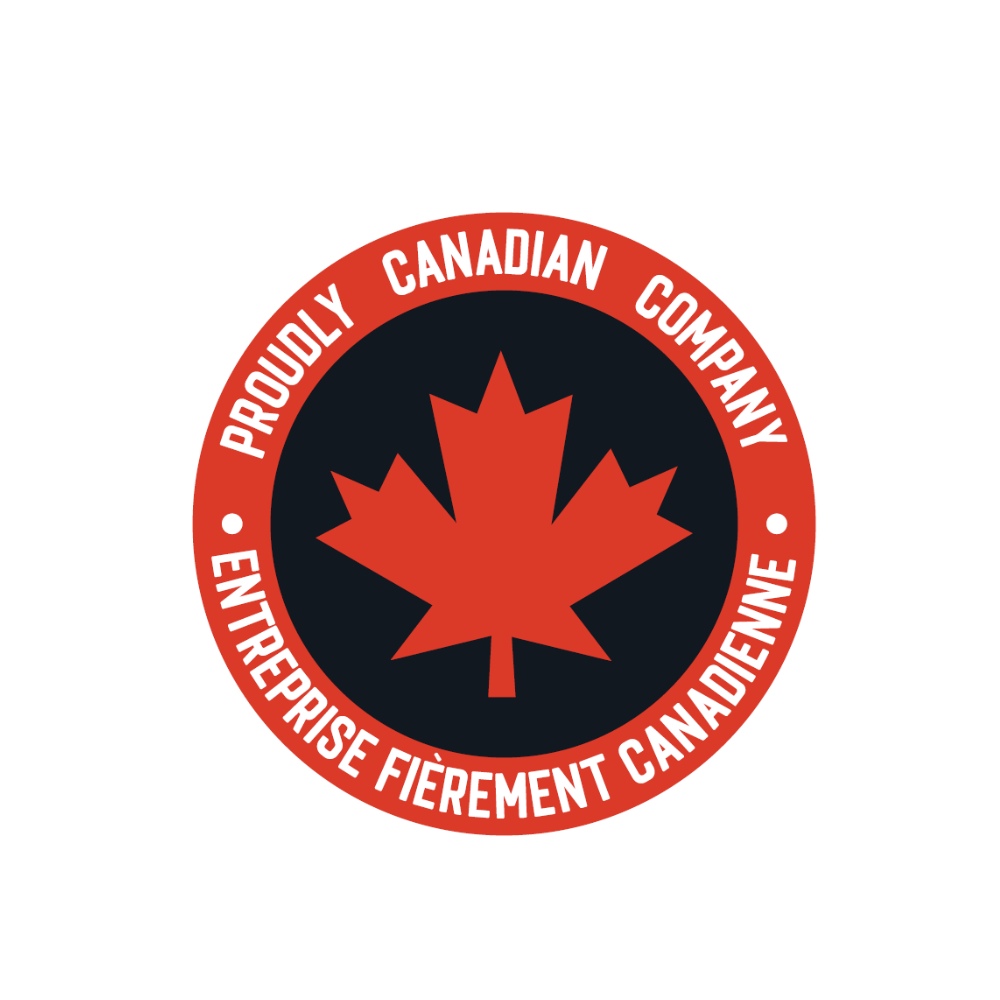 Image Round sticker-Proudly Canadian Company